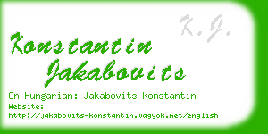 konstantin jakabovits business card